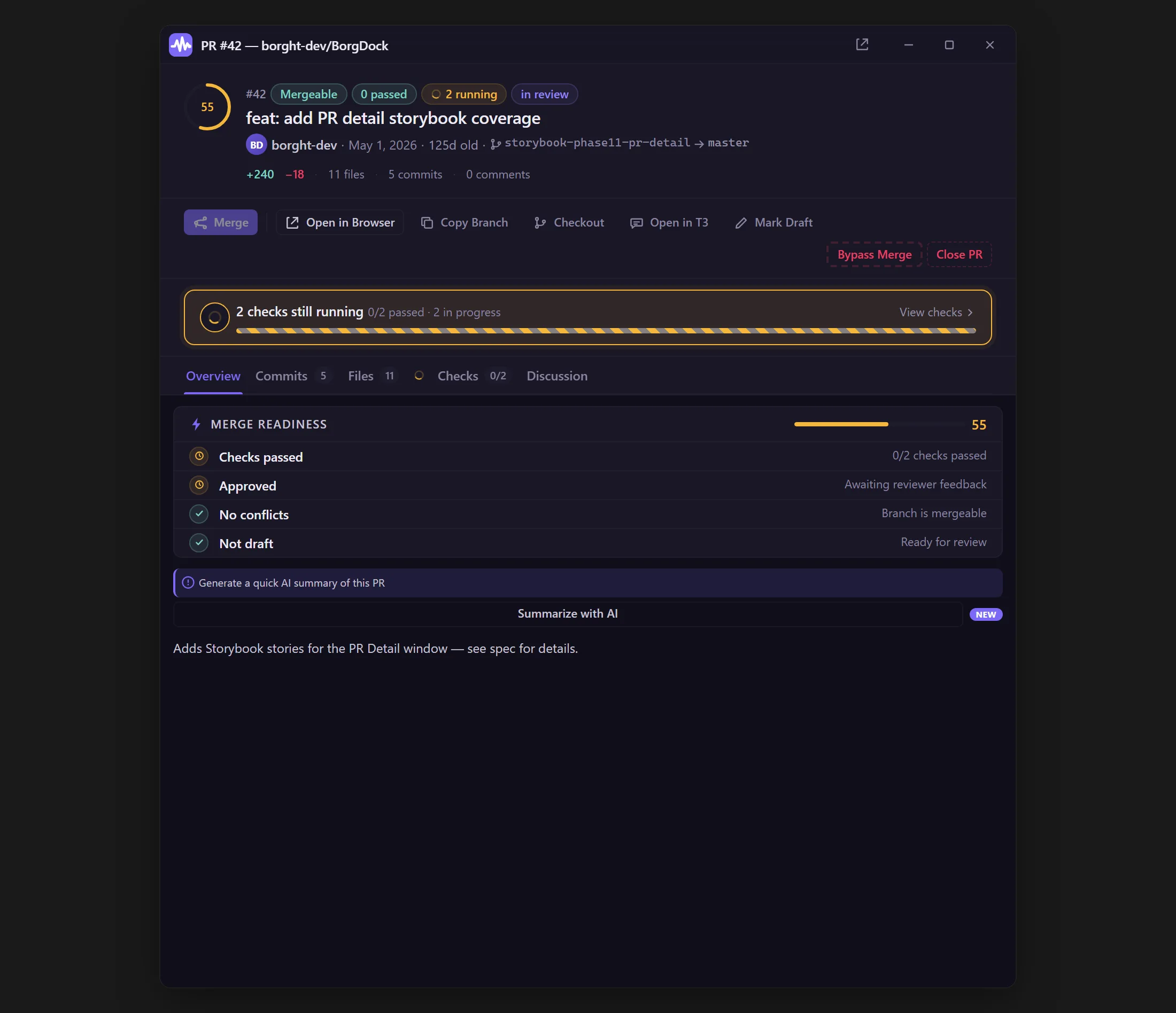 Open a pull request in T3