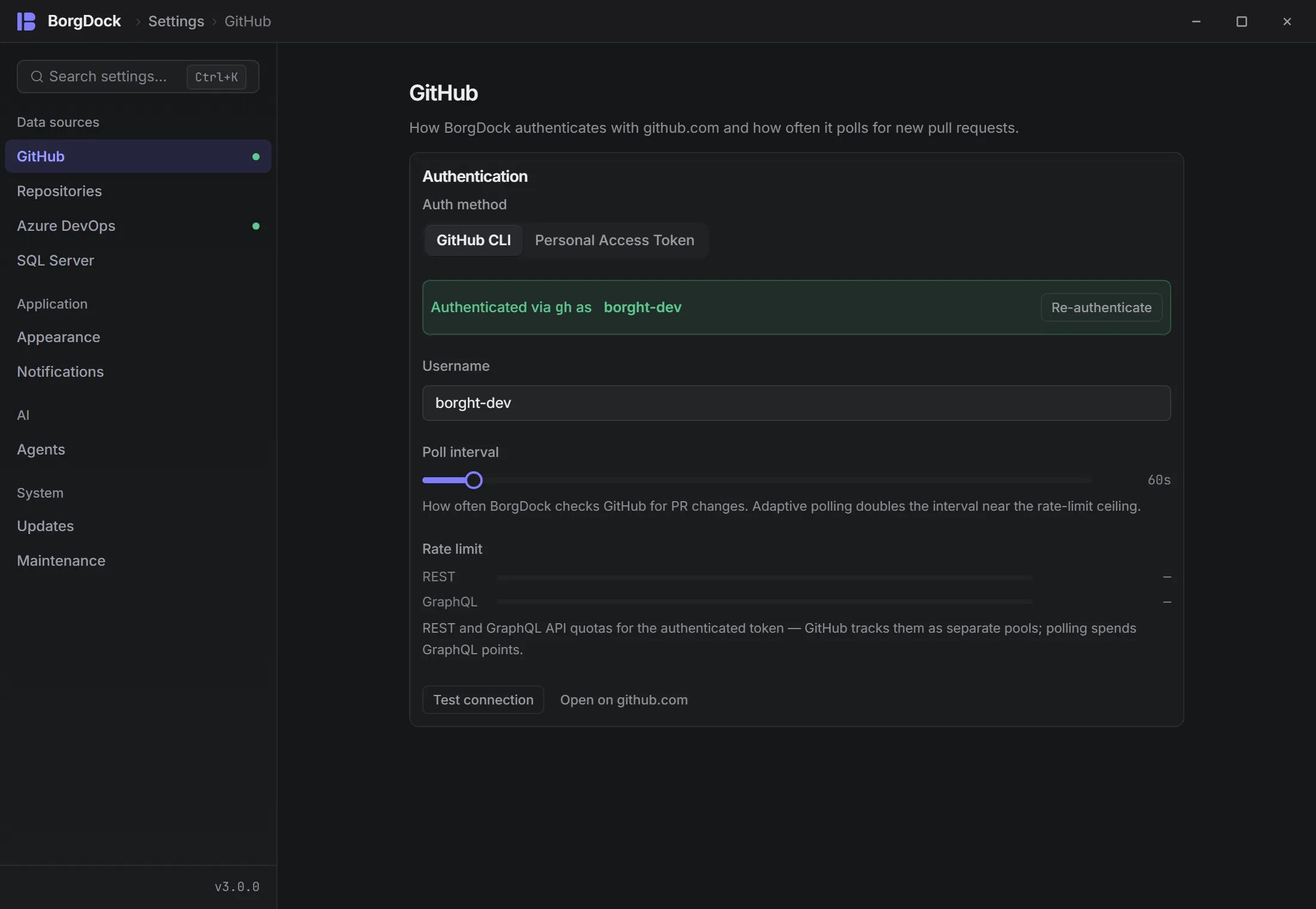Settings in the new style